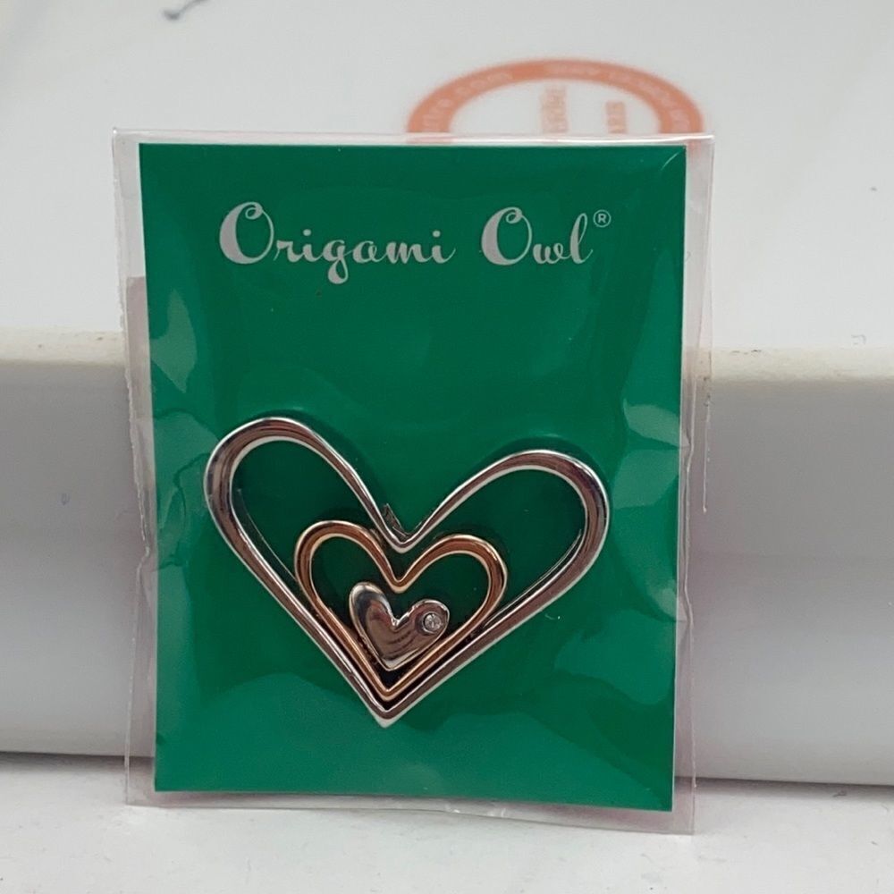 NWT Origami Owl Nesting Heart Trio